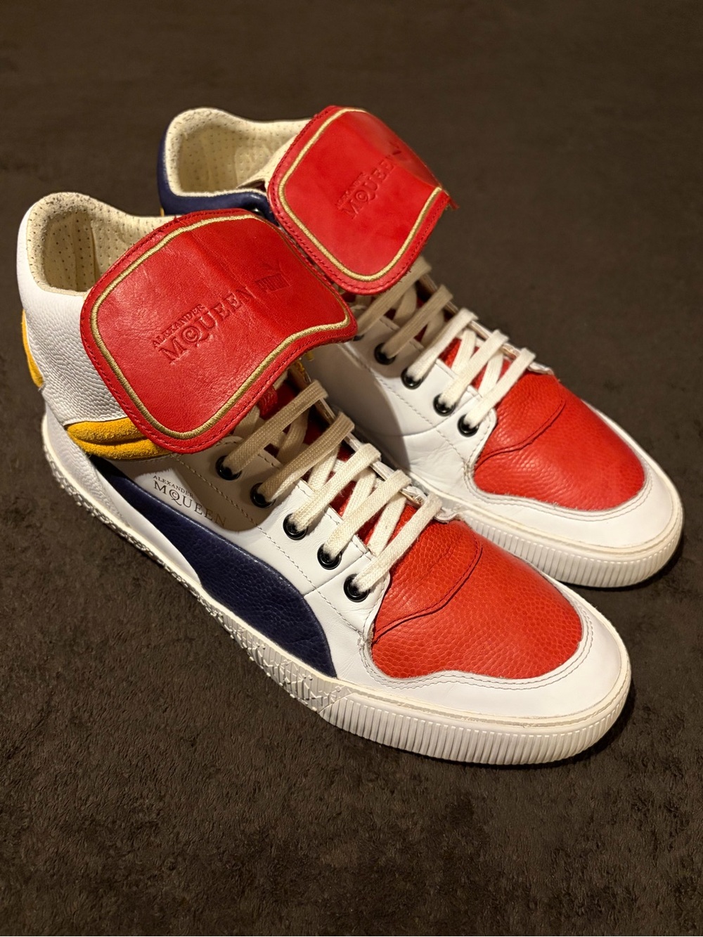 PUMA x Alexander McQueen Street Climb III Mid 355916 06 White-Lipstick Red